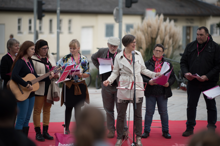 Der Apropos-Chor bei seinem Auftritt beim Jazz & The City im Oktober 2019.